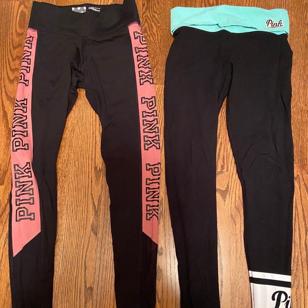 Pink leggings good condition xs